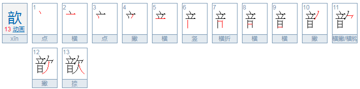 歆字怎么读音？