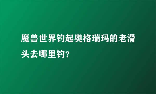 魔兽世界钓起奥格瑞玛的老滑头去哪里钓？