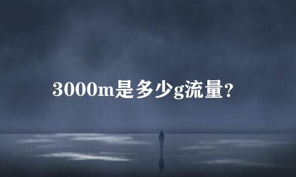 3000m是多少g流量？