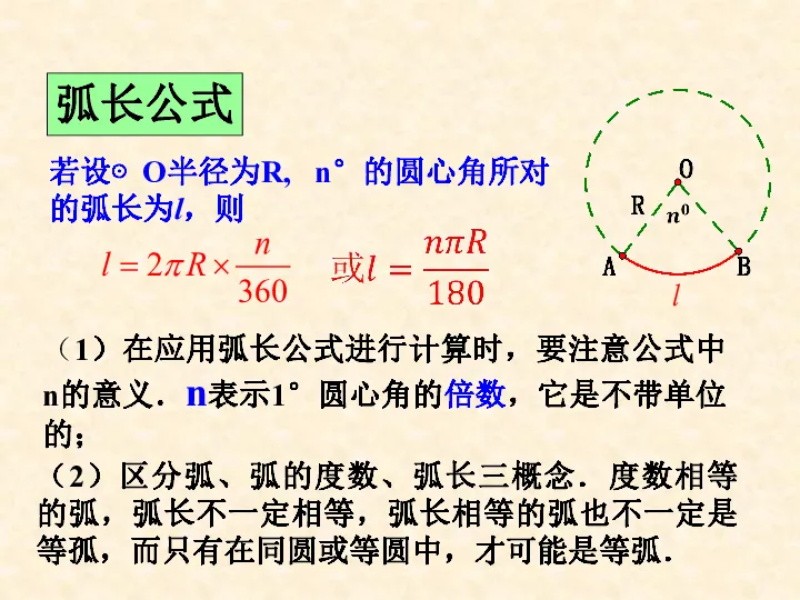 扇形弧长计算公式是什么？