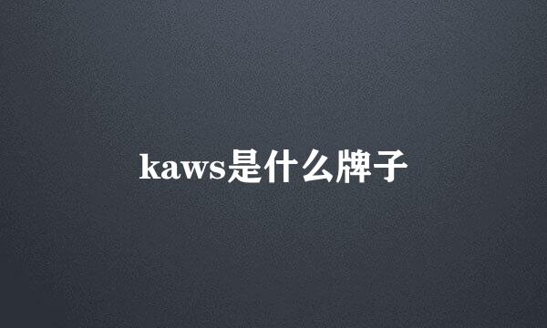 kaws是什么牌子