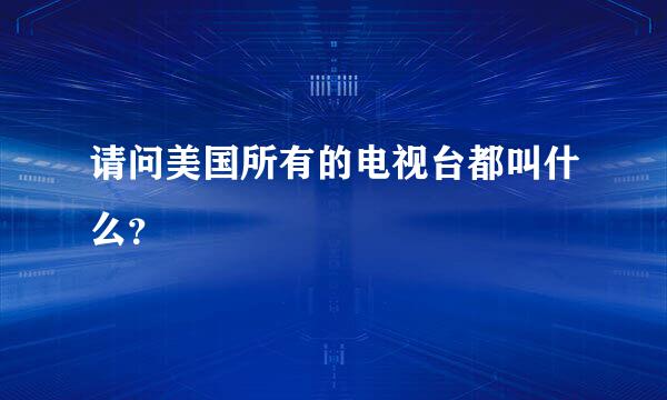 请问美国所有的电视台都叫什么？