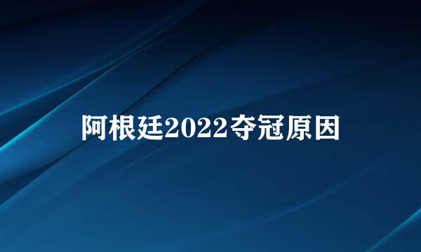 阿根廷2022夺冠原因