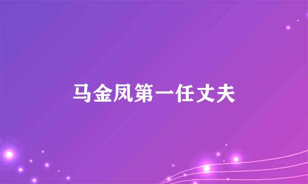 马金凤第一任丈夫