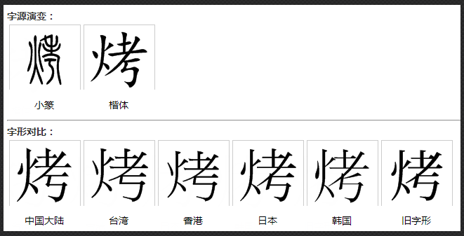 燒烤的烤字可以組什麼詞