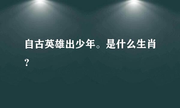 自古英雄出少年。是什么生肖？