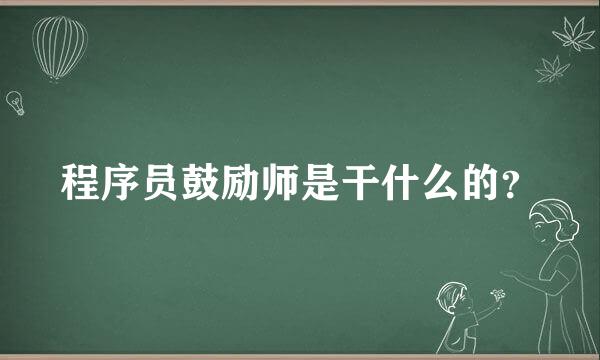 程序员鼓励师是干什么的？