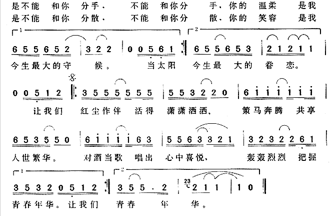 还珠格格《当》 的乐谱