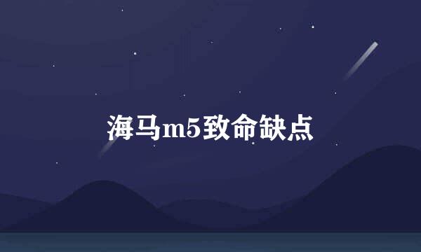 海马m5致命缺点