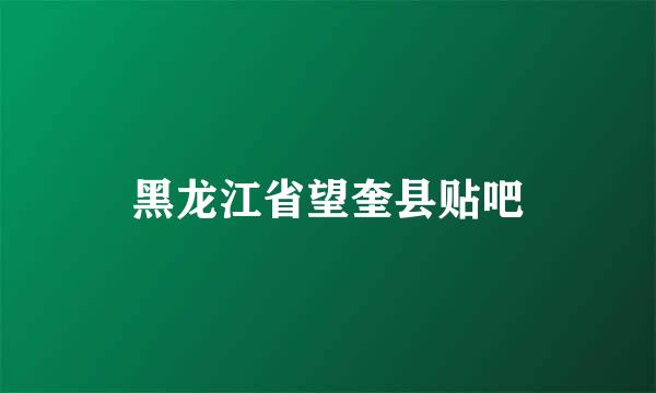 黑龙江省望奎县贴吧