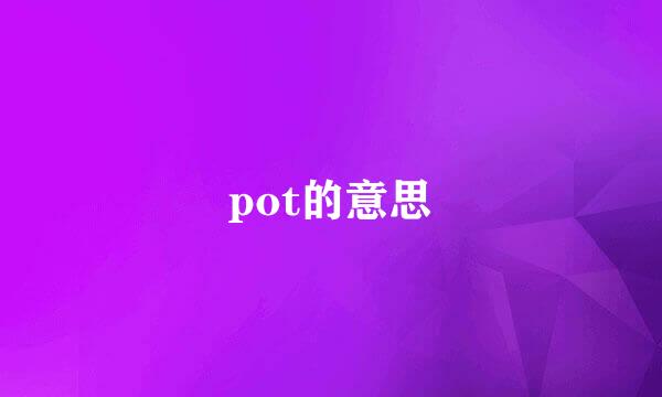 pot的意思