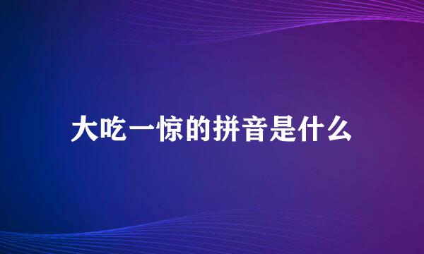 大吃一惊的拼音是什么