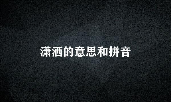 潇洒的意思和拼音