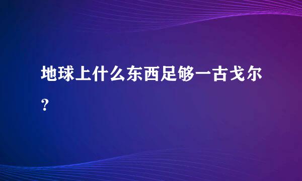 地球上什么东西足够一古戈尔？