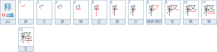 “释”的部首是什么