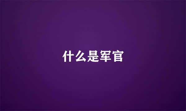 什么是军官