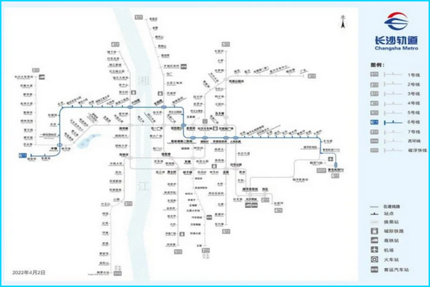 地铁六号线全程线路图