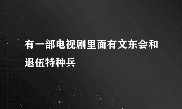 有一部电视剧里面有文东会和退伍特种兵