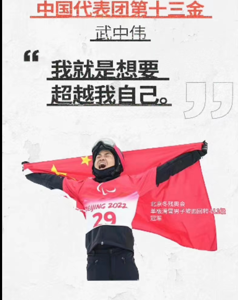 在北京2022年冬残奥会上中国队获得几枚金牌？