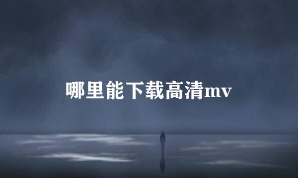 哪里能下载高清mv