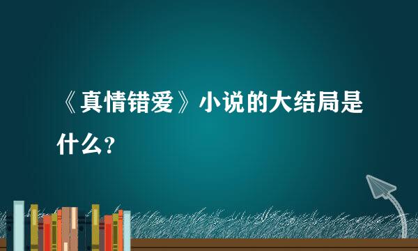 《真情错爱》小说的大结局是什么？