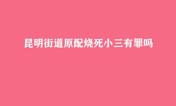 昆明街道原配烧死小三有罪吗