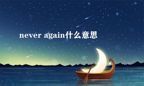 never again什么意思