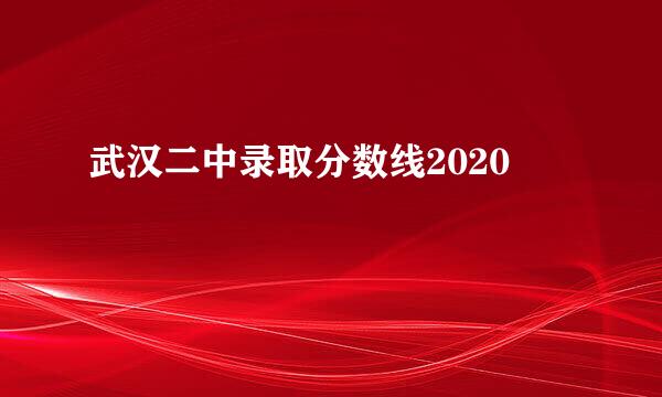 武汉二中录取分数线2020