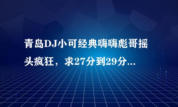 青岛DJ小可经典嗨嗨彪哥摇头疯狂，求27分到29分钟的音乐名，如果全都知道那就更好了