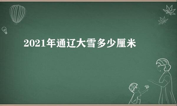 2021年通辽大雪多少厘米