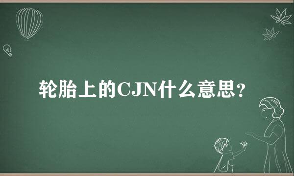 轮胎上的CJN什么意思？