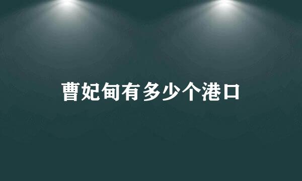 曹妃甸有多少个港口