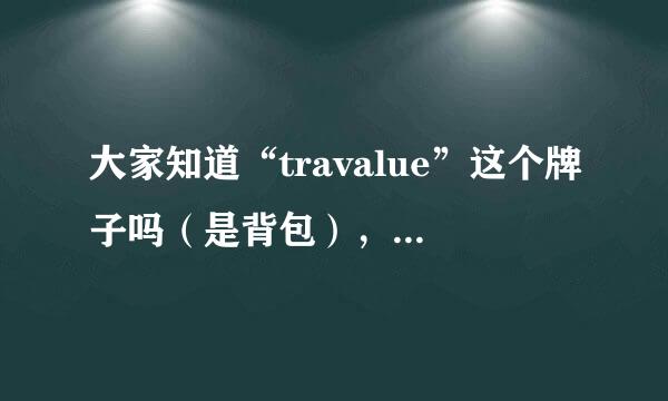 大家知道“travalue”这个牌子吗（是背包），有人说是中国人自己创的牌子，有人说在国外这个牌子很流行