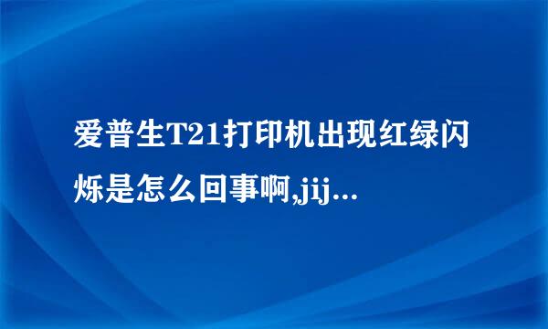 爱普生T21打印机出现红绿闪烁是怎么回事啊,jijjijji 在线等哈