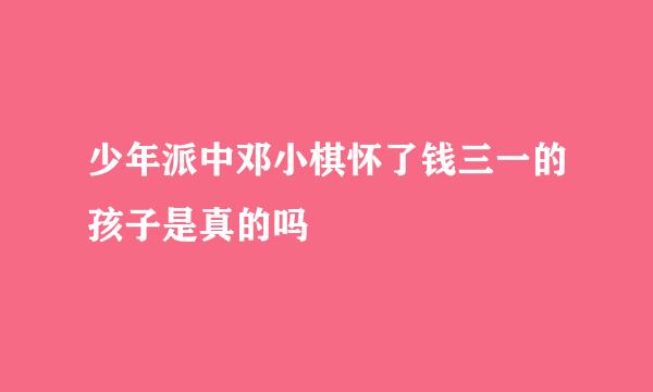 少年派中邓小棋怀了钱三一的孩子是真的吗