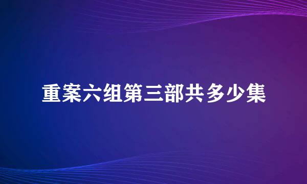 重案六组第三部共多少集