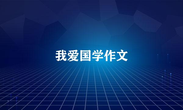 我爱国学作文