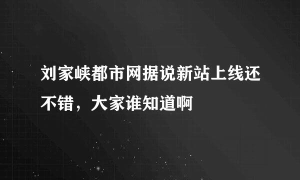 刘家峡都市网据说新站上线还不错，大家谁知道啊