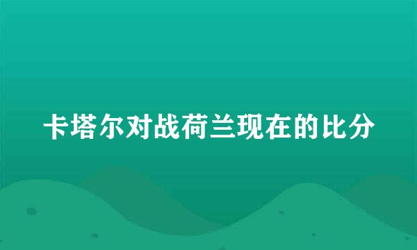 卡塔尔对战荷兰现在的比分