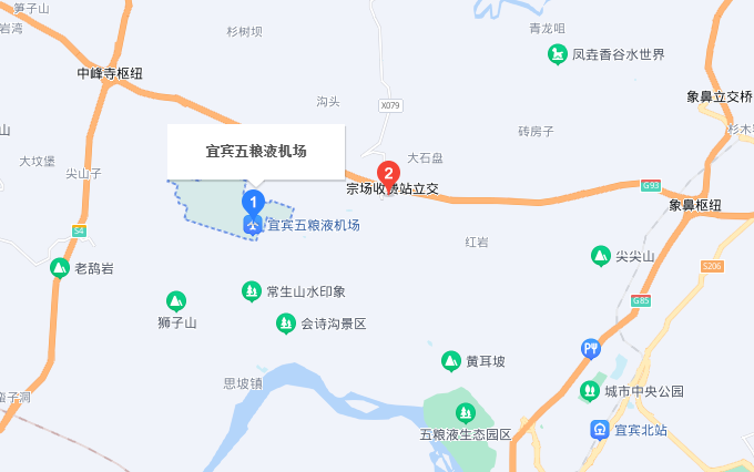 宜宾五粮液机场在哪个区