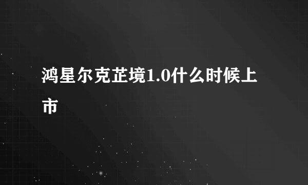 鸿星尔克芷境1.0什么时候上市