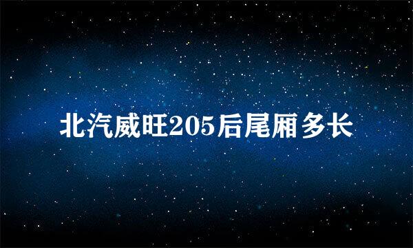 北汽威旺205后尾厢多长