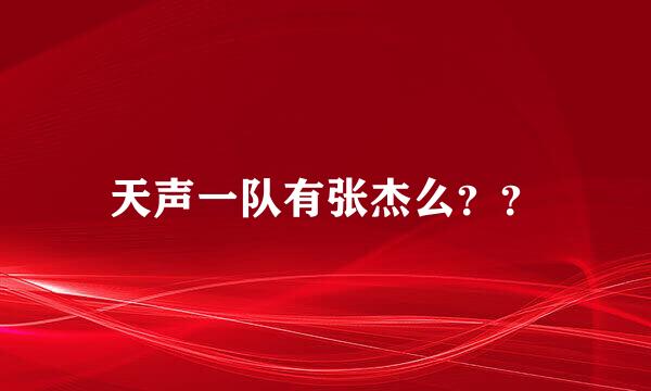 天声一队有张杰么？？