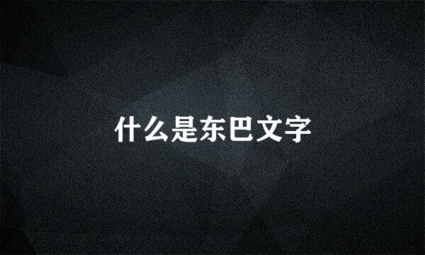 什么是东巴文字