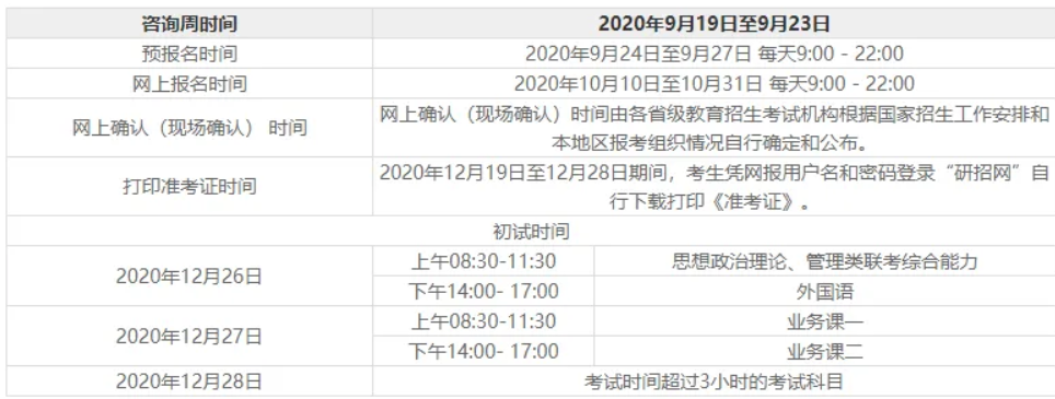 今年研究生考试时间是几月几号