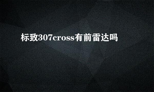 标致307cross有前雷达吗