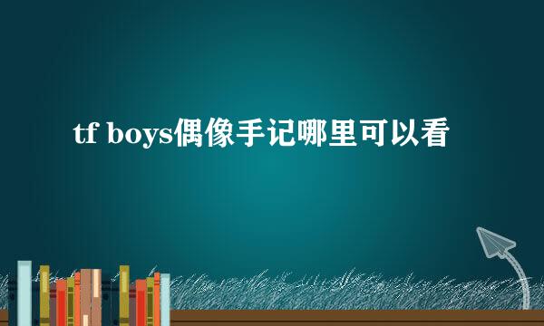 tf boys偶像手记哪里可以看