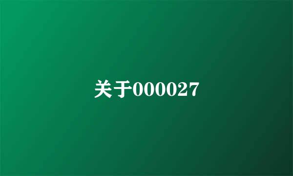 关于000027