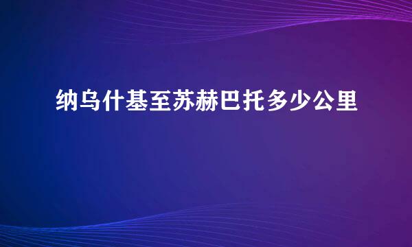 纳乌什基至苏赫巴托多少公里