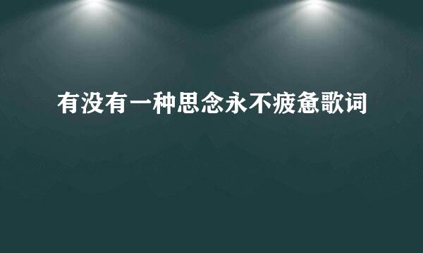 有没有一种思念永不疲惫歌词